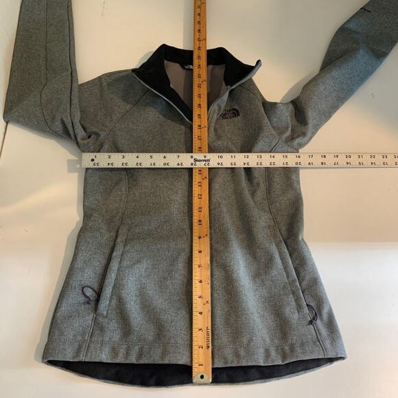 The North Face Jacket Womens Small Gray Fleece Lined Windwall Softshell Full Zip - Picture 8 of 14